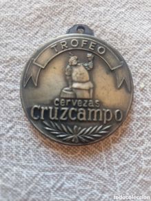 Colecionismo de cervejas: Cerveza Cruzcampo medalla trofeo 1986